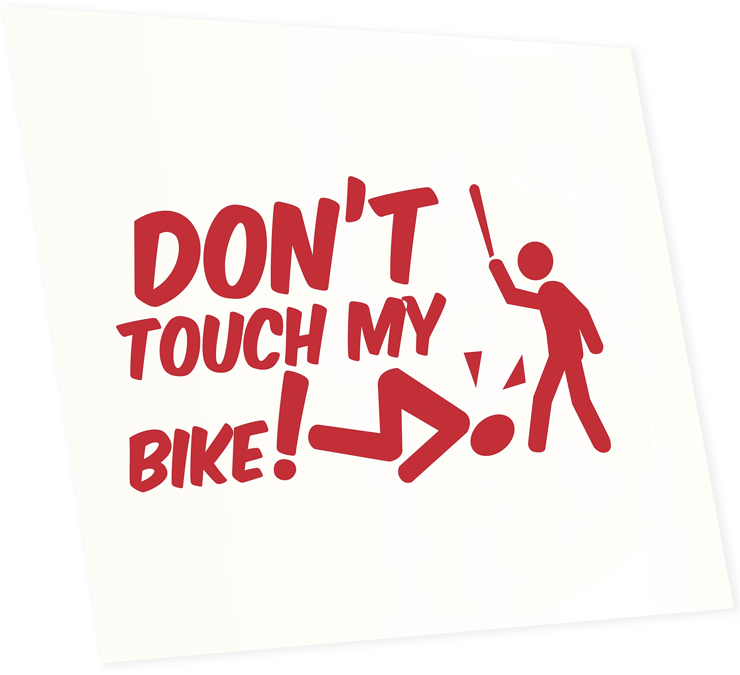 INDIGOS UG - Sticker / Bumper - JDM / Die cut - Dont touch my Bike! - 140x90mm red