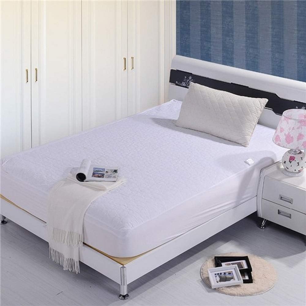 Luxury Waterproof Terry Towelling Mattress Protector Double Size 140 x 190 x 32cms White