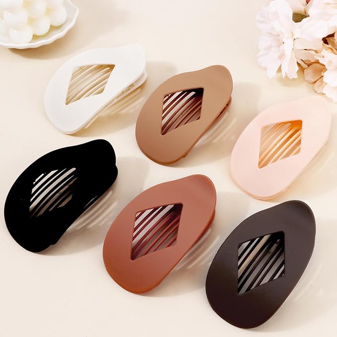 Pinzas grandes ovaladas para cabello 6 piezas miniatura 7