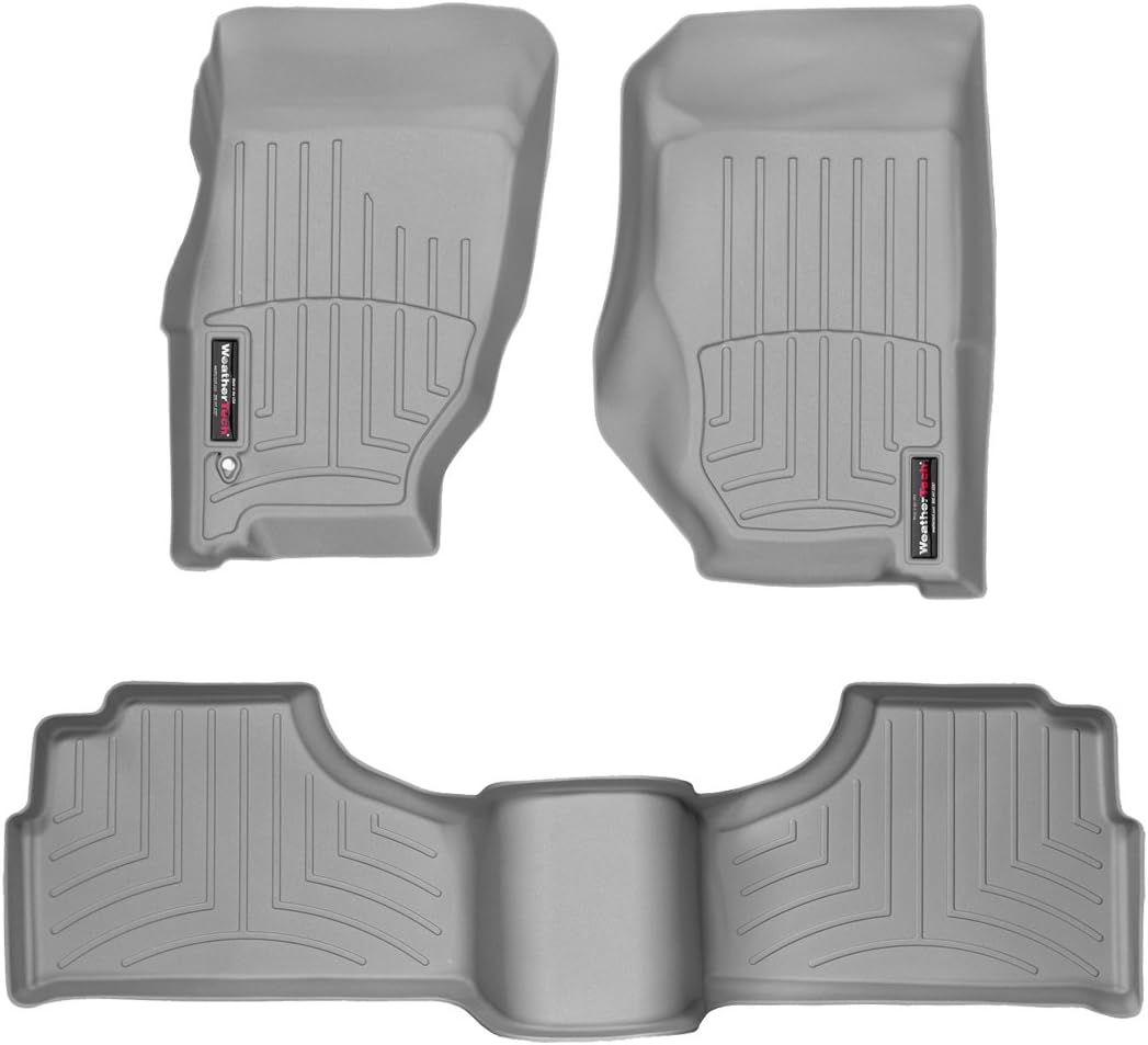 WeatherTech Custom Fit FloorLiners for Jeep Liberty - 1st & 2nd Row (44032-1-2), Black