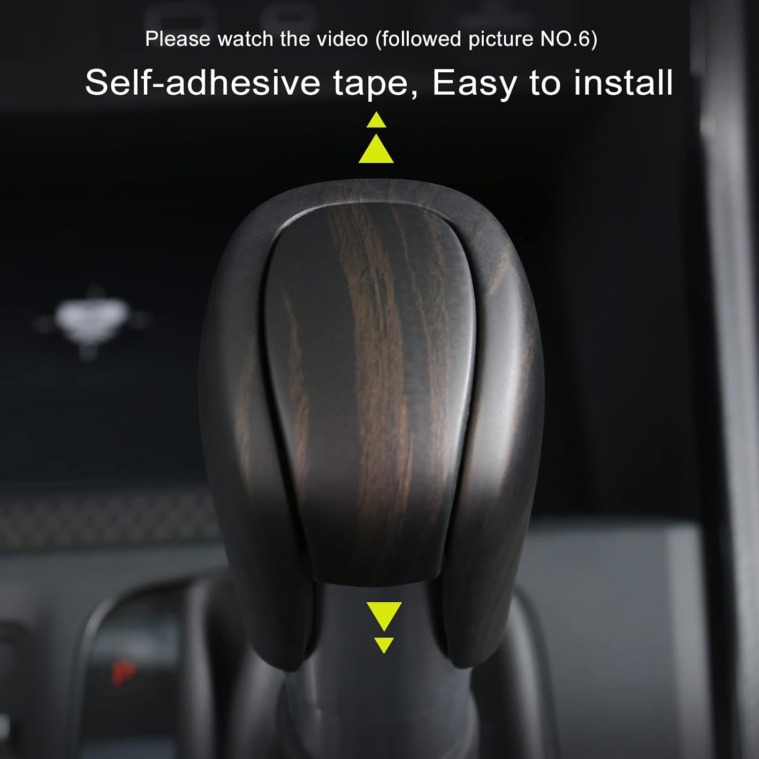 for Honda CRV 2023 2024 2025 Gear Shift Knob Cover, for Civic 2022-2025 Interior Trim Cap Protector Sticker, for Accord 2018-2025 Automatic Transmission CVT Boots Change Lever Decal for CR V -Wood