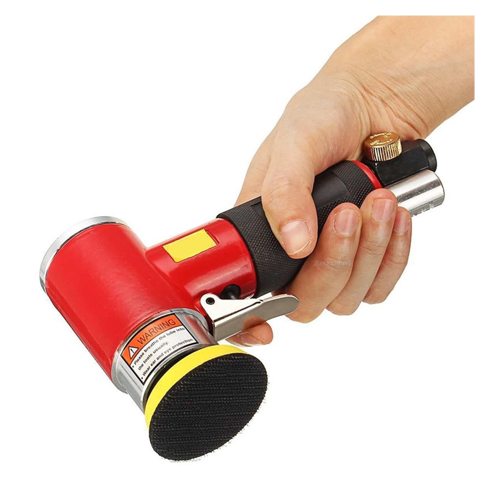 Z 1/2/3 Cal Pad Mini szlifierka pneumatyczna pneumatyczna do polerowania samochodu szybka zasilana powietrzem polerka maszyna pneumatyczna(Red air sander)