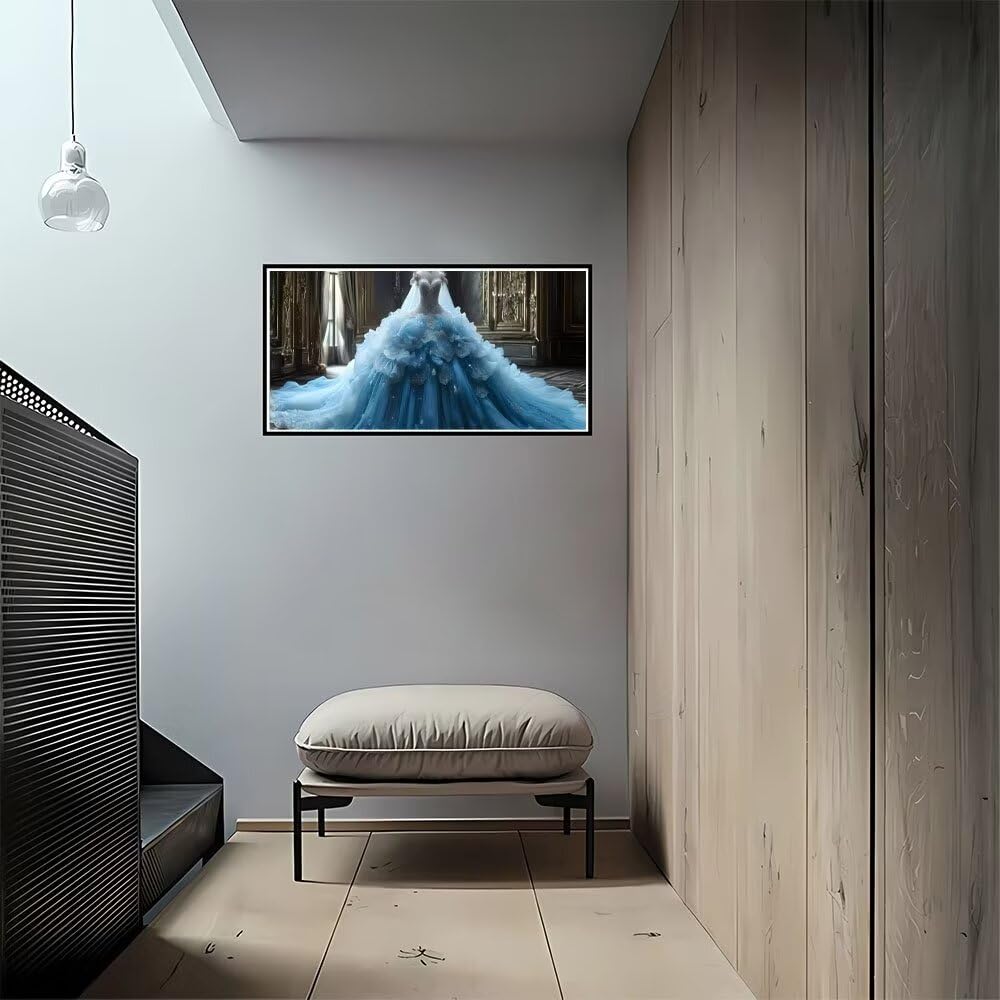 5D DIY Diamond Painting Kit Completo, Abito da sposa Diamantini Strass Ricamo a Punto per Adulti Bambini Decorazione Casa,Kit per Pittura Diamante Mosaico Fai Da Te, per Decorazioni Casa 60x150cm S210