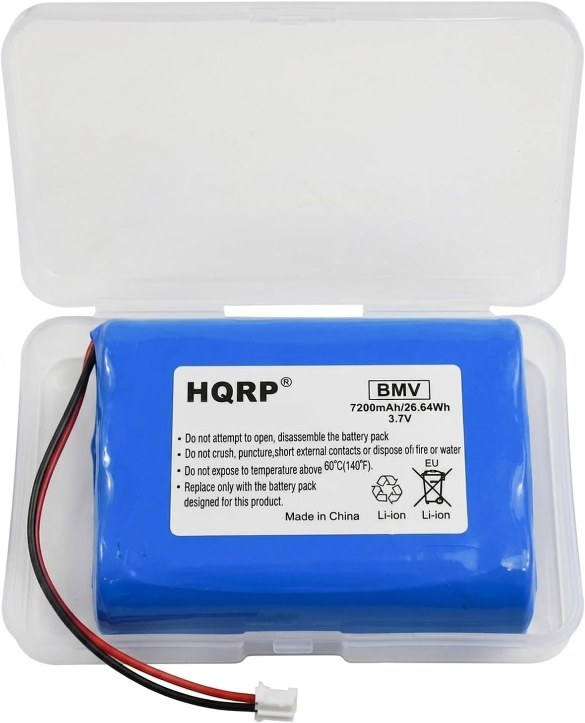 HQRP Battery Compatible with Simplehuman ST3024 ST3026 ST3027 ST3028 BT1080 Sensor Makeup Mirror 3.7V 7200mAh Li-Ion