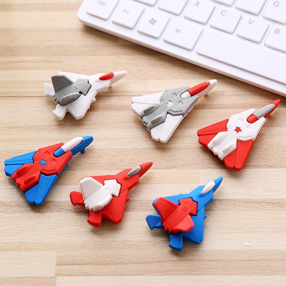 TOYANDONA Aircraft Eraser Toy 36 Pcs Eraser Prizes for 3D Puzzles for Mini Puzzles for Erasers Toys Bag Filler Treat Bags Filler Cartoon Helicopter Erasers Pencil Erasers for TPR