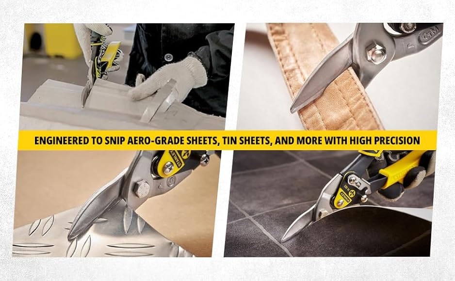 Tronchesi Aviation Snip Stanley - Taglio Dritto, 20.3 Cm, Per Lamiere - Foto 3