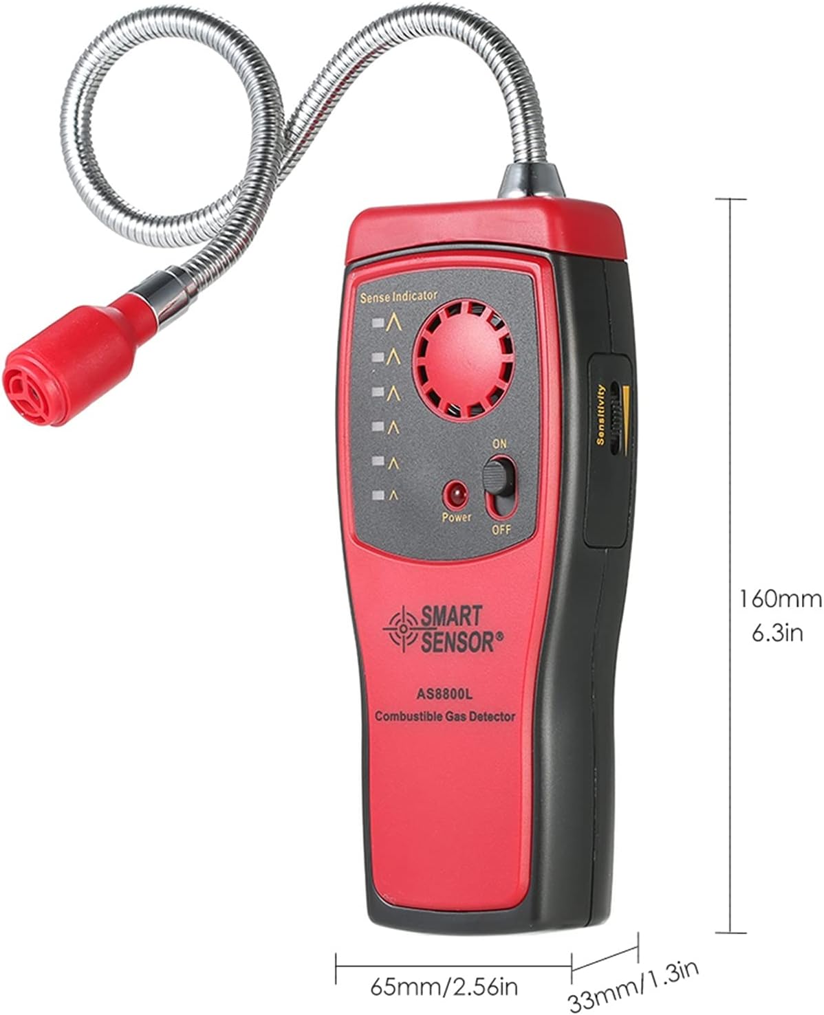 Freon Gas Analyzer Combustible Gas Detector Flammable Natural Gas Leak Location Determine Meter Tester Sound Light Alarm AS8800L