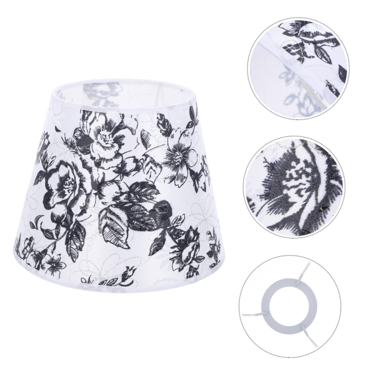 HOMSFOU Abat-jour Carré En Tissu Élégant Pour Lampe De Bureau, Chevet Ou Murale - Protection Lumineuse Simple Et Chic