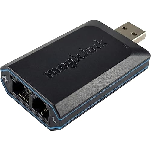 magicJack VOIP Phone Adapter - Unlimited Calls to US & Canada, No Monthly Bill, Portable Internet Phone with App, magicIN™ & magicOUT™ Service