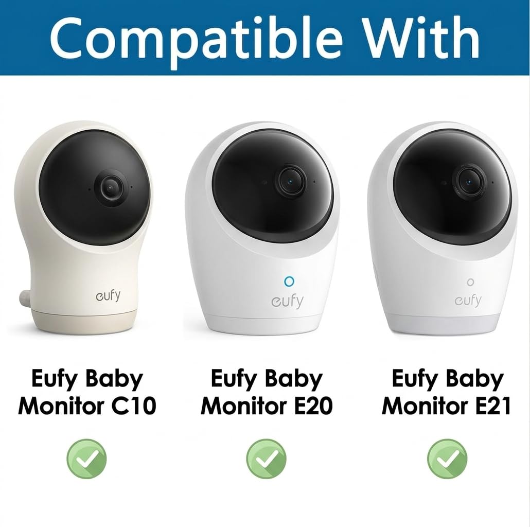 Soporte para vigilabebés eufy con cámara E21/E20/C10, soporte universal para cámara de bebé eufy E21, soporte de sujeción flexible, accesorio para monitor de bebé eufy E21/E20/C10