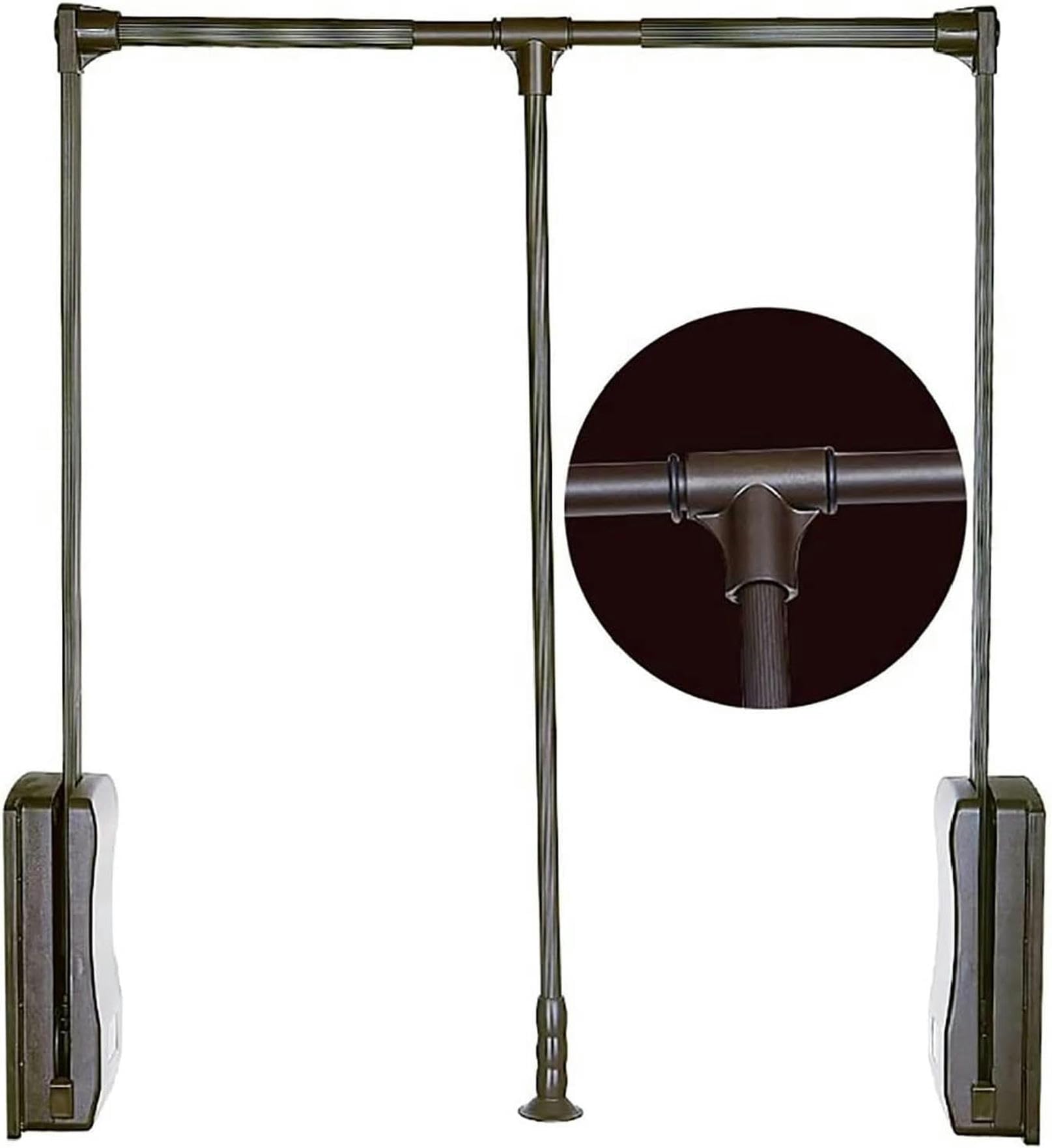 Tringle de placard rétractable en aluminium robuste pour garde-robe