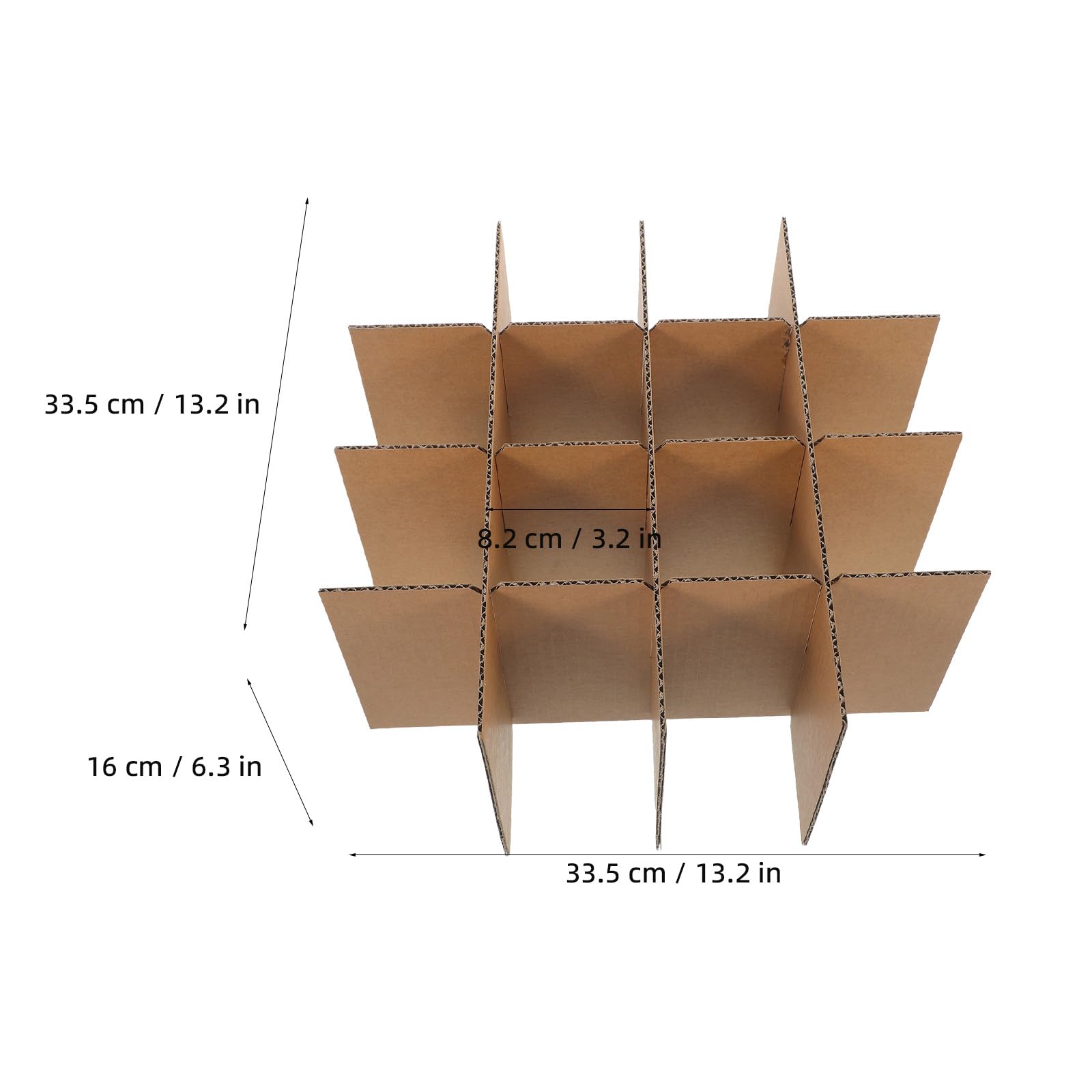 OSALADI 12 kartonowych przegródek, 13,2 x 6,3 cala, wkładka pakunkowa