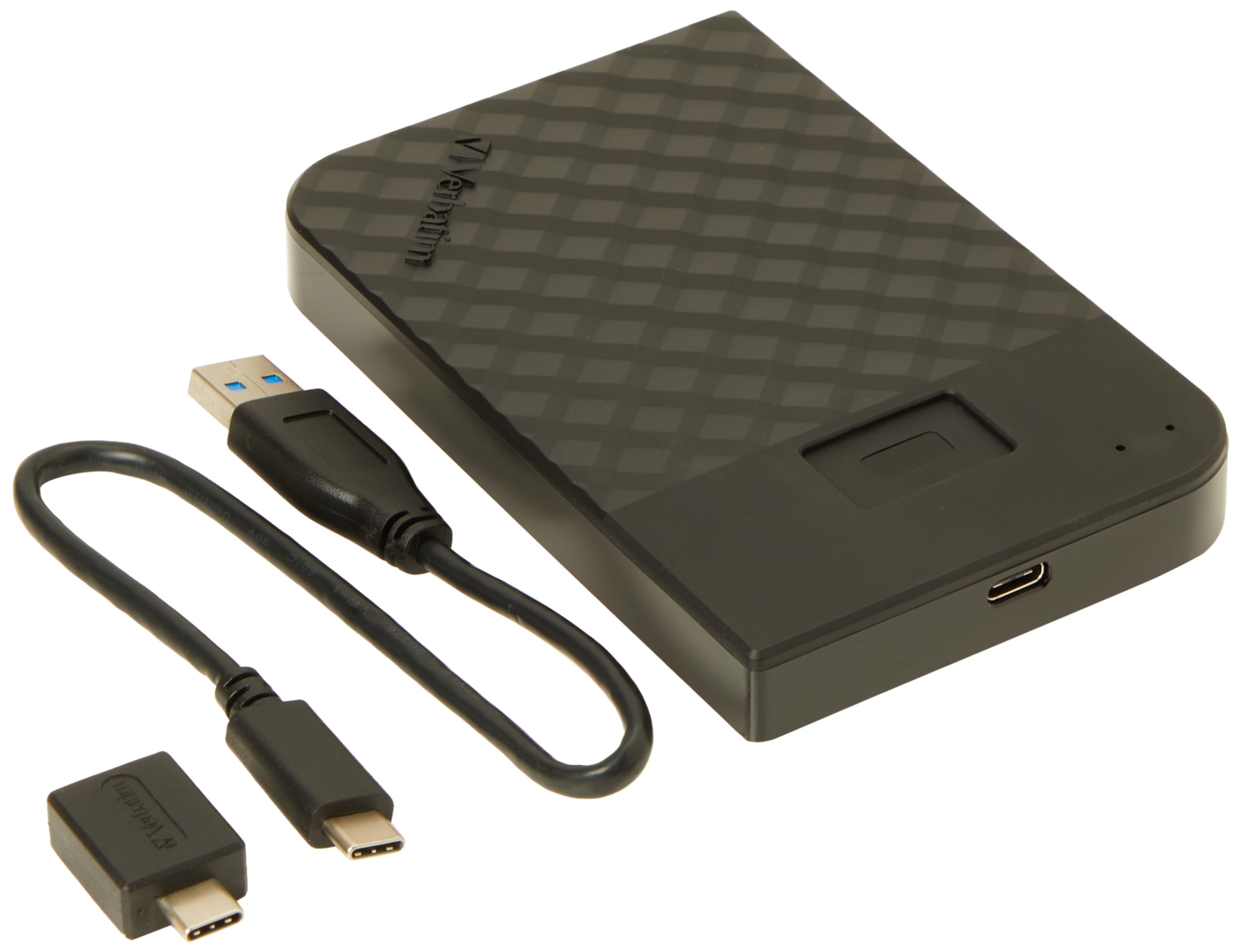 Verbatim Fingerprint Secure - Festplatte - Verschl?sselt - 2tb - Extern (tragbar) - Usb 3,1 Gen 1 (usB-C Steckverbinder) - 256-BiT-Aes (53651)