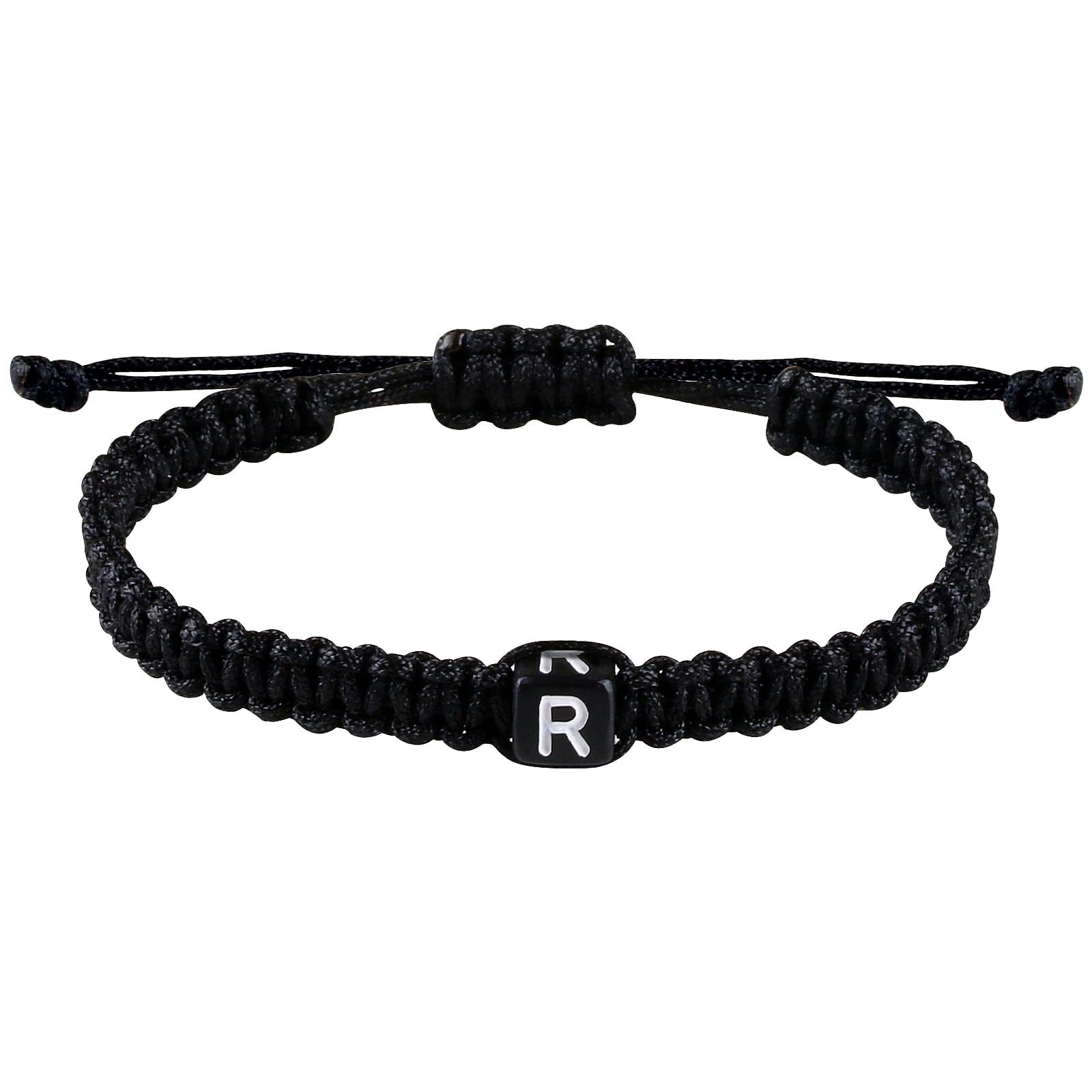 SUMMER LOVEInitial Bracelet for Women Men A J S K Charm Handmade Bracelets Rope Braided Letter Bracelet for Couples Best Friend,Adjustable Father Mother Day Gifts for Mom Boyfriend Friendship Jewelry (R)