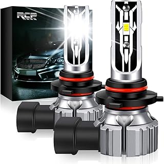 RCP 9005/HB3/H10/9145/9140 Led Fog Light Bulbs, 20W 8000LM 6000K Bright White Fanless Plug N Play Fog Lamp Replacement Kit, Pack of 2