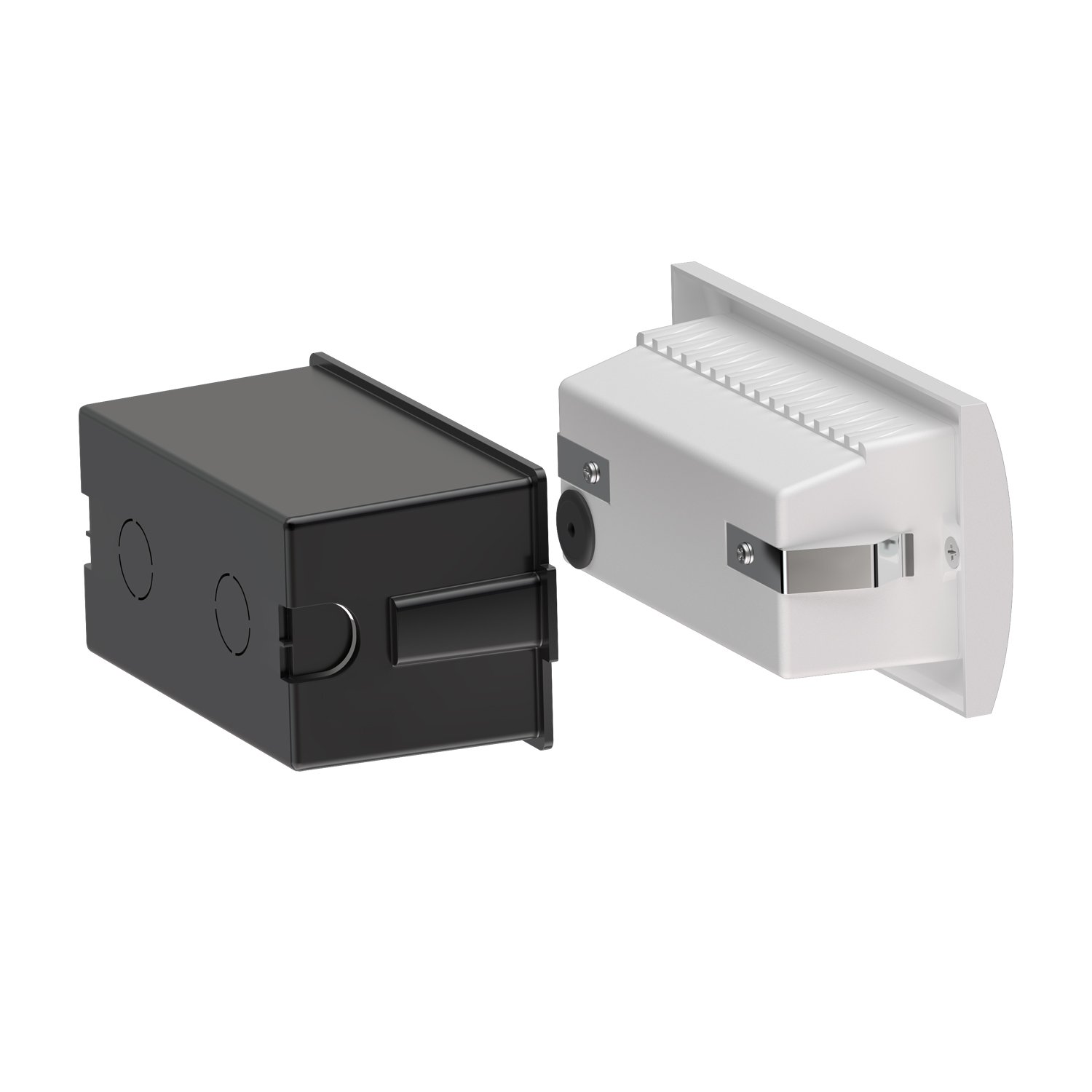 ledscom.de 4x LED Wandeinbauleuchte ZIBAL, Downlight für außen, IP65 matt, 140 x 70mm, 3,3 W, 223lm, kaltweiß