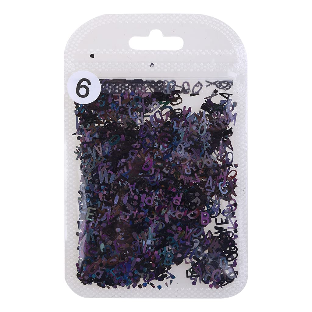 Resin Filling Accessories,English Letter Glitter Epoxy Resin Mold Fillings 3D Glitter for Nail Art and Jewelry Making
