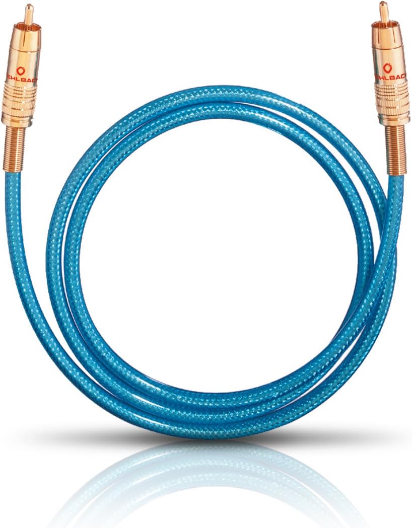 NF 113 DI 100 Digital Audio RCA Cable S/PDIF Coaxial Cable Multiple Shielding 75 Ohm 1 m Blue