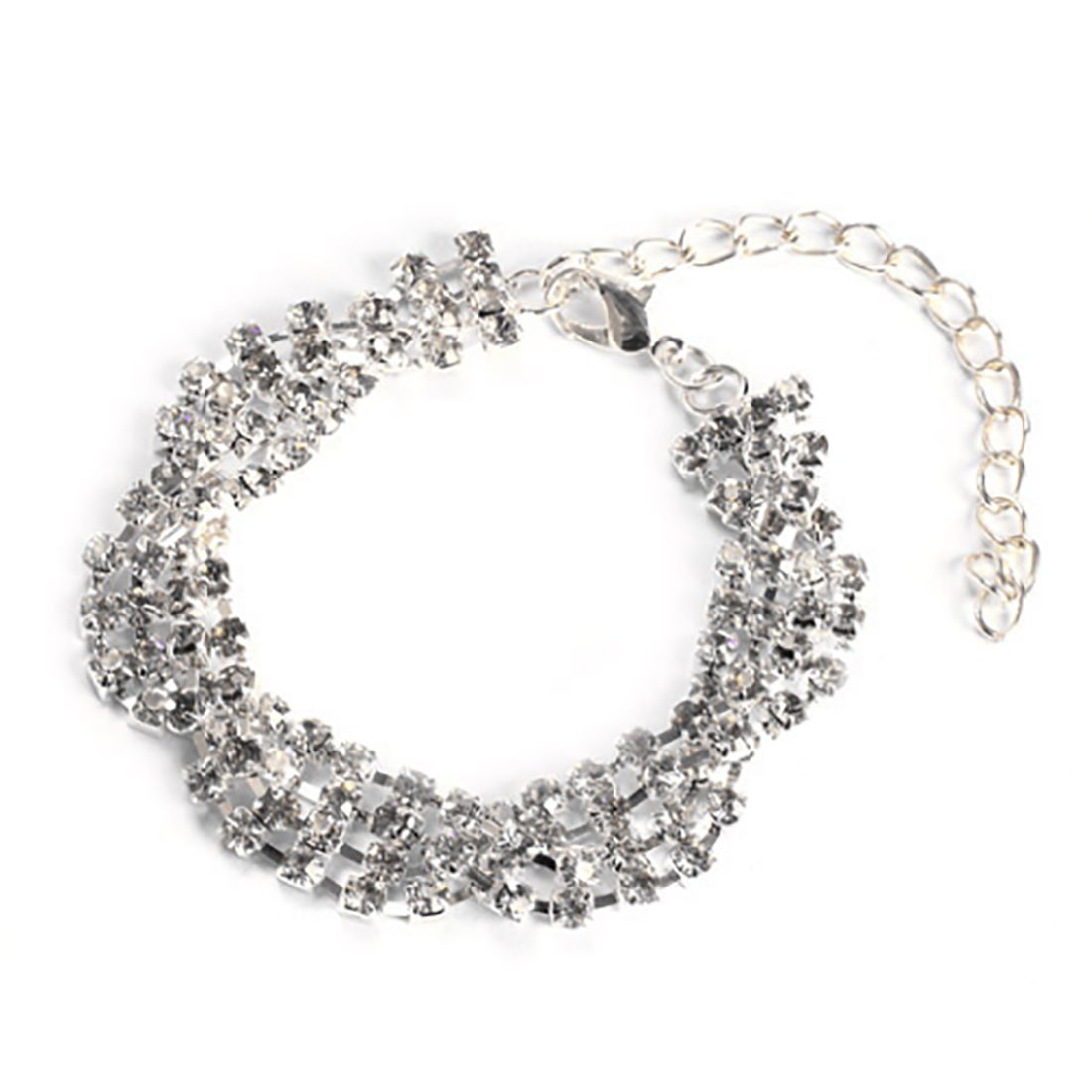 KACY'S TWISTED SILEVR STONE BRACELET