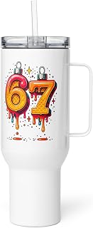 67 Christmas Ornament Meme Ice Drip Holiday Pajama 6 7 Stainless Steel Travel Tumbler