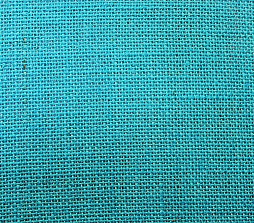 colored fabric - Burlap Fabric Jute TURQUOISE / 58