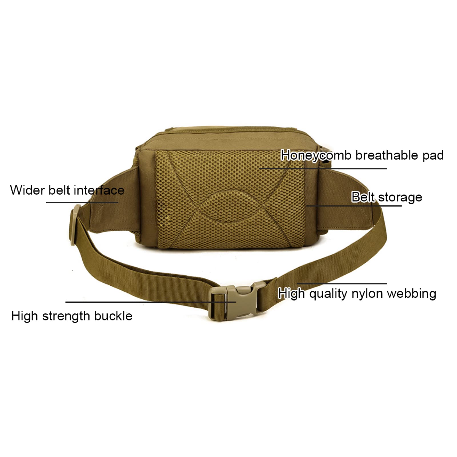 REEBOW GEAR Borsa a Tracolla Multifunzione da Ciclismo Borsa a Tracolla Tattica per Alpinismo Borsa Casual,ACU