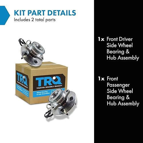 Vista 57 de TRQ Juego de 2 rodamientos y bujes de rueda trasera izquierda y derecha compatible con Ford Expedition 2007-2010 Lincoln Navigator 2007-2010