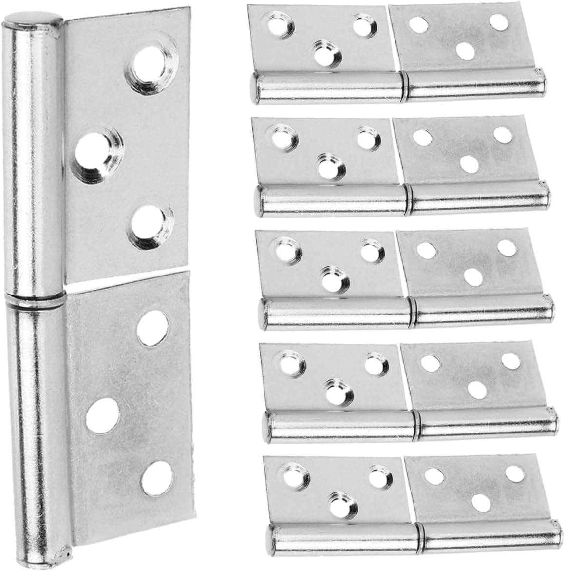 POPETPOP 24pcs Heavy Duty Stainless Steel Hinges Detachable Flag Hinges for Doors Cabinets Load Capacity