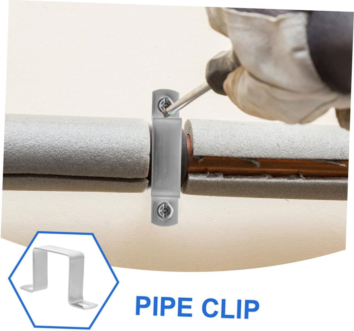 POPETPOP 24pcs Pipe Clamp Bracket Shaped Support for Use Resists Thermal Expansion and for Mounting