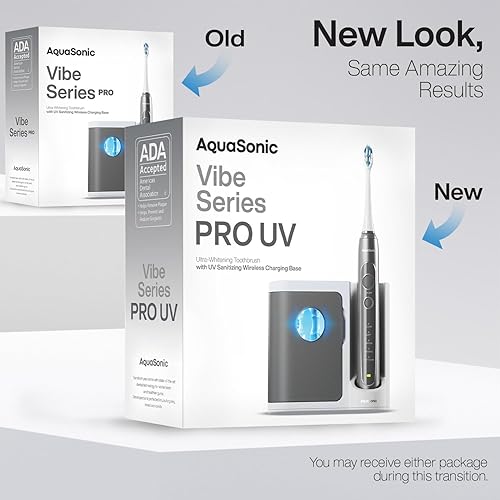 Miniatura 18 de Aquasonic Vibe Series PRO - Cepillo de dientes eléctrico ultrablanqueante - 5 modos y temporizadores inteligentes - Base desinfectante UV - Aceptado