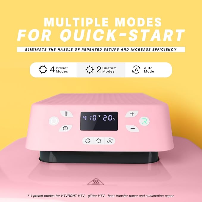 Termofijadora Automática HTVRONT para Camisetas y Tazas, Color Rosa miniatura 5