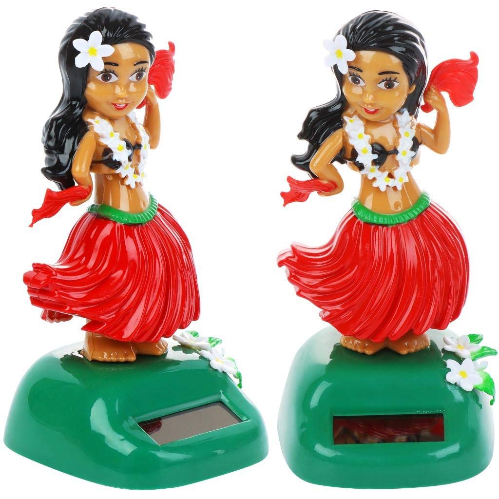 Buy IYSHOUGONG 1 Pack Solar Powered Hula Girl Bobble Shaking Head Doll