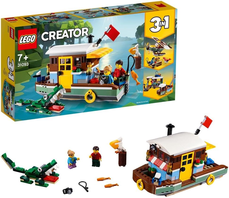 Creator 3in1 Riverside Houseboat 31093 Building Kit (396 Pieces)