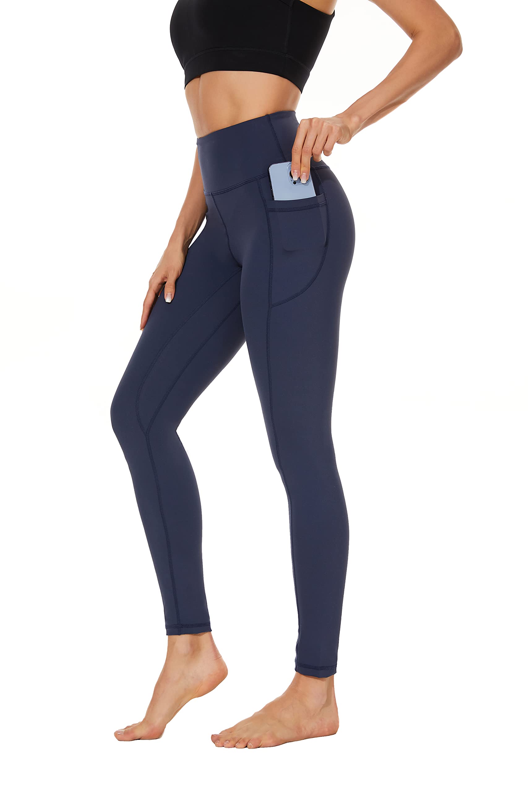 AMYTIS Damen Yogahose Sport Leggings Fitness Stretch Blickdi