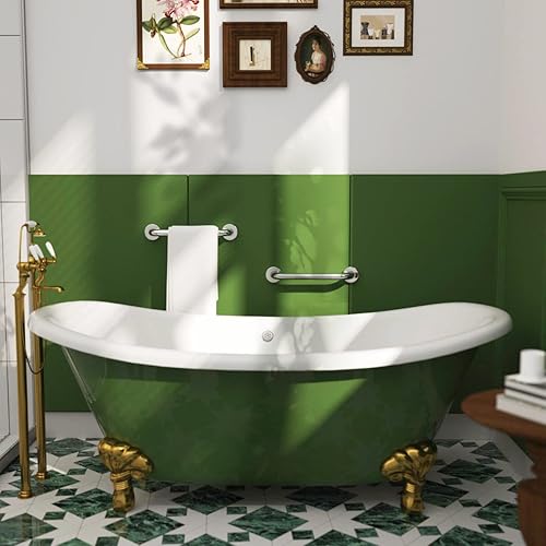 Miniatura 5 de Paquete de 2 barras de agarre antideslizantes de 12 pulgadas de diámetro barra de apoyo de baño de acero inoxidable Munzong barra de equilibrio de