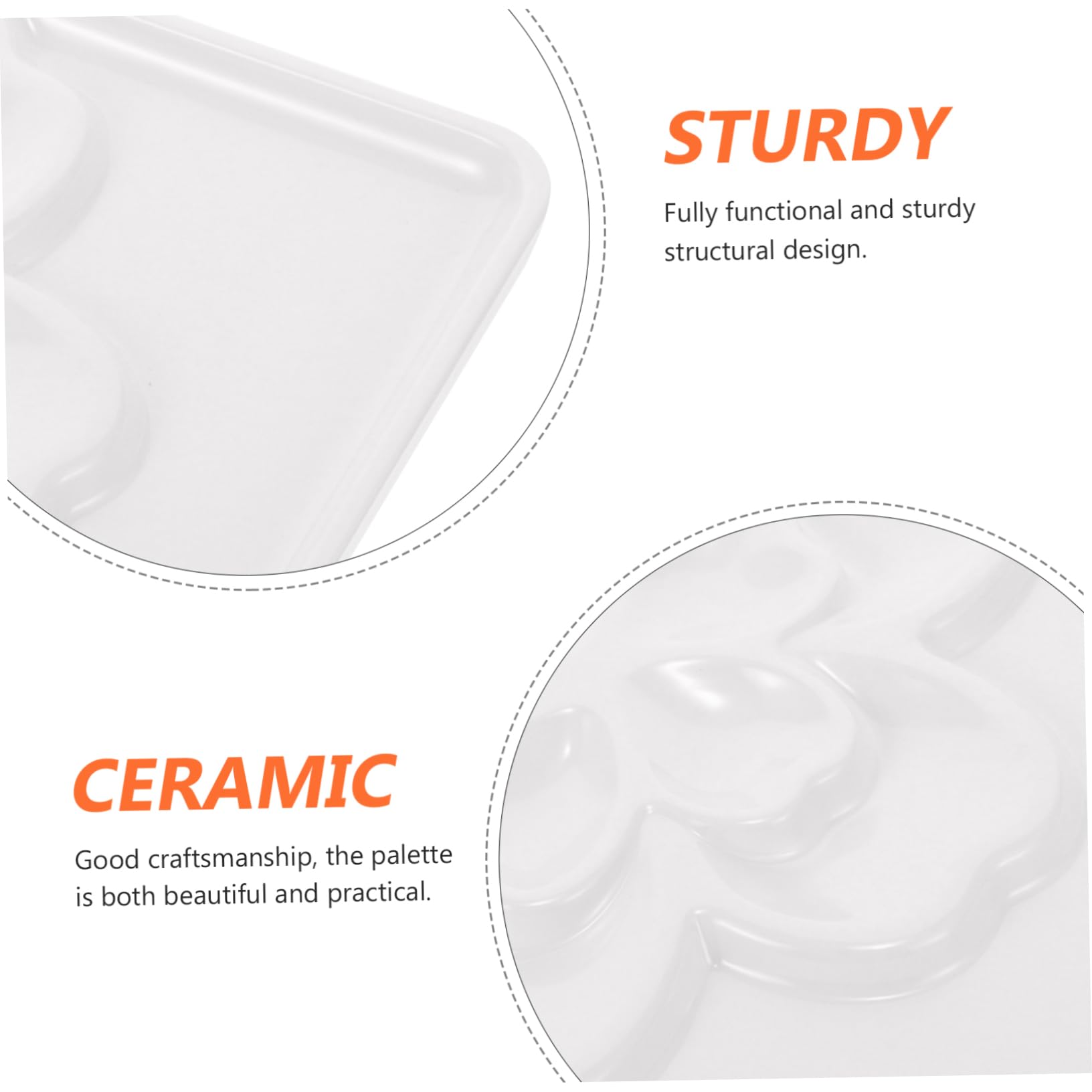 VILLCASE Palette Pigment Trays Oil Painting Plate Pigment Mixing Plates Watercolor Pigment Mixing Tray Color Mixing Tray Pigment Storage Tray Pigment Plates Paint Trays China Plastic Square