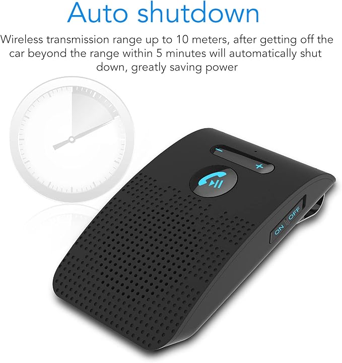 Altavoz Bluetooth para Coche Manos Libres con Clip miniatura 9