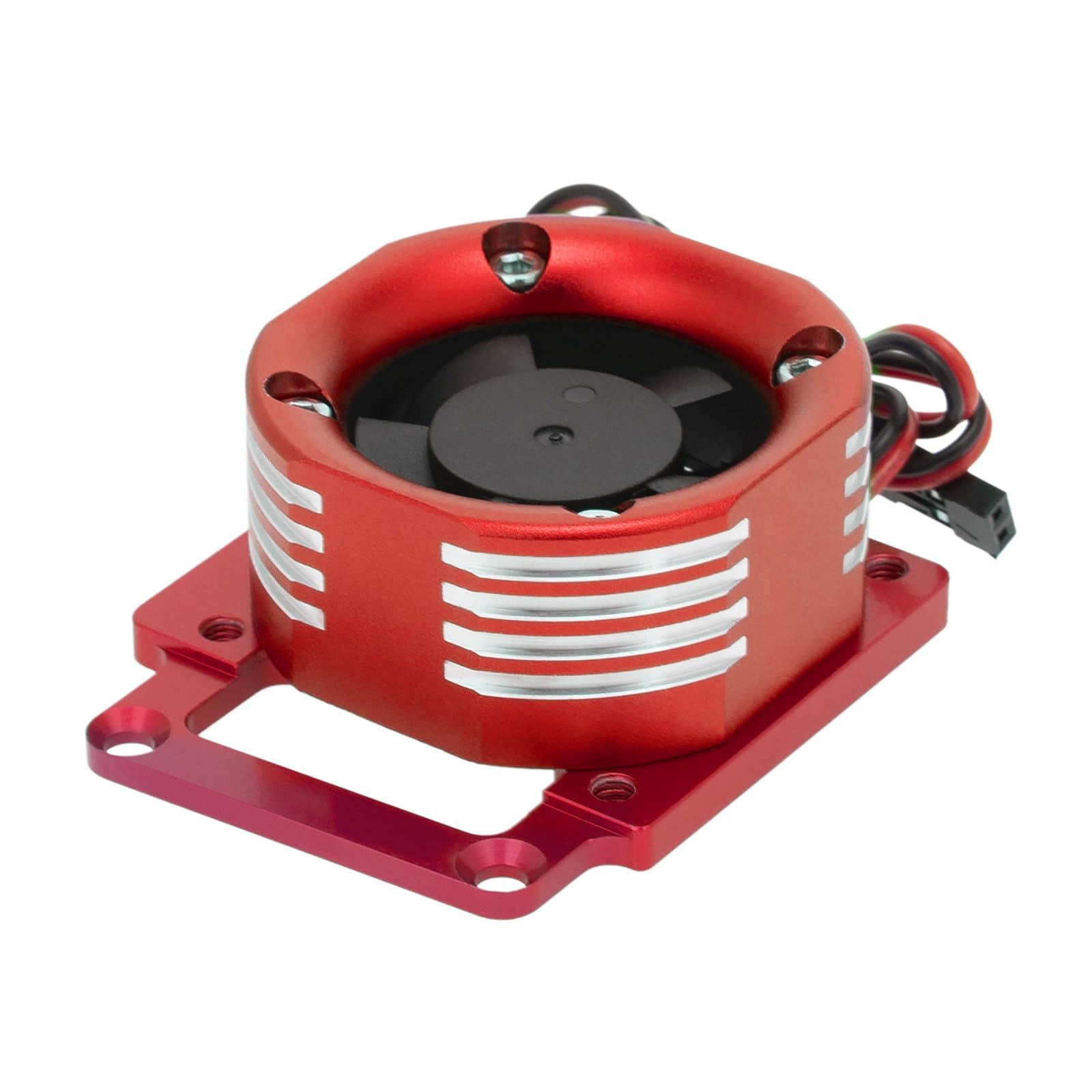 8.4V RC Car Cooling Fan Replacement High-Speed Motor Cooling Fan for TRAXXAS 1/8 4WD Sledge Monster Truck, Red Accessory