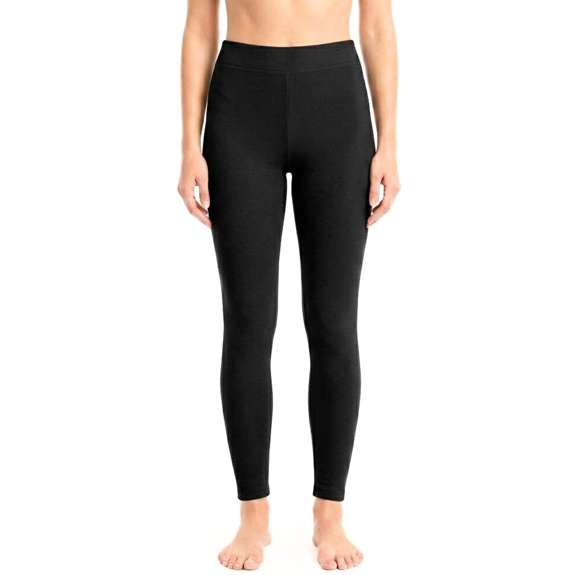 menique Damen 100% Merinowolle Thermo-Leggings, 250gsm Extra Warme Hose | Hohe Taille Bauchkontrolle, atmungsaktive Funktionsunterwäsche für Winter Skifahren Yoga Wandern, weich und geruchshemmend