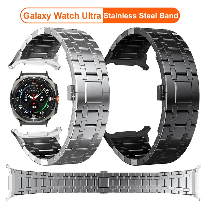 Bracelet acier Samsung Watch 7 Ultra 47mm sans espacement robuste et anti-rayures SCRUBY - 2