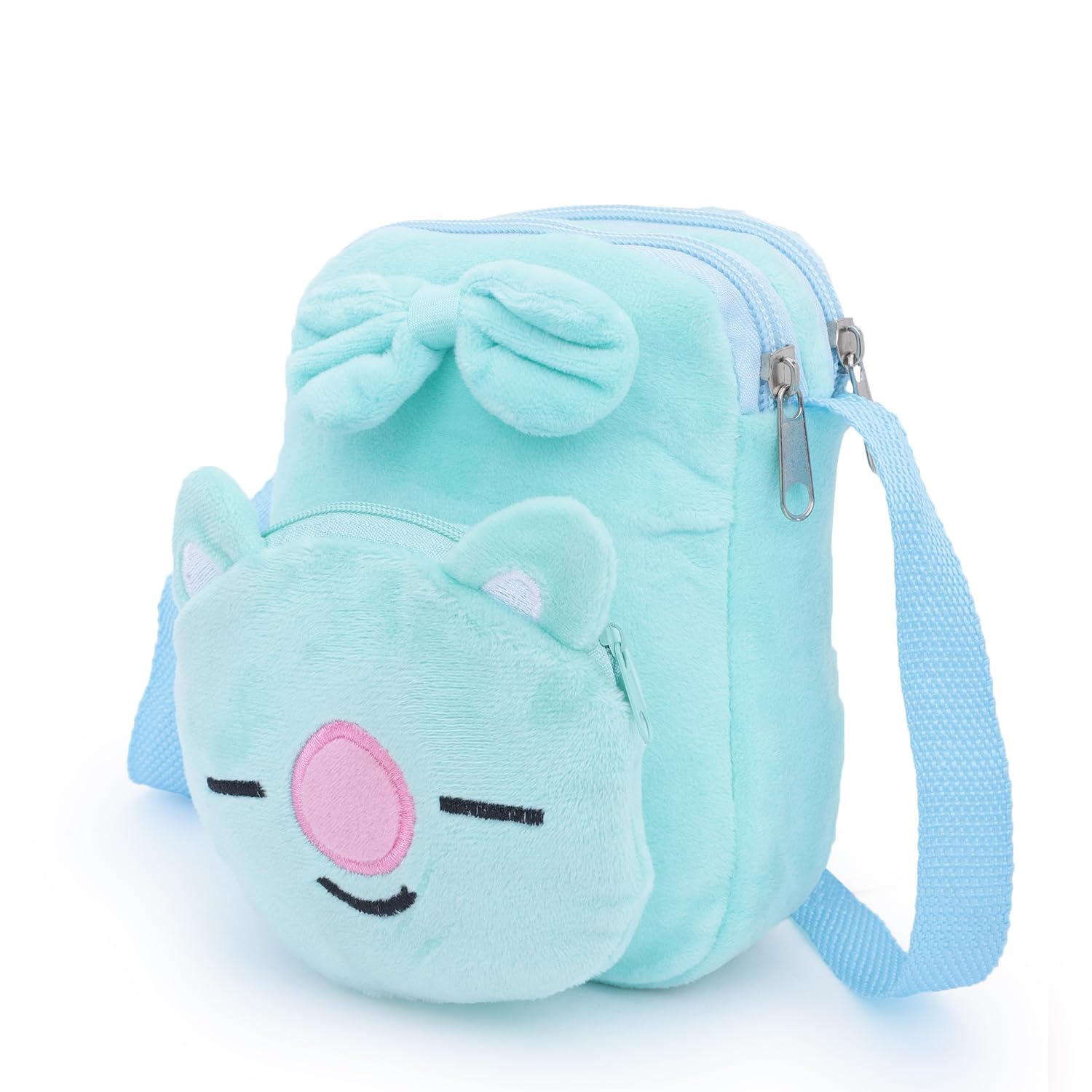 Fusked Flufies BT21 Kids Bag For Girls - BT21 Soft Toy Kids School Bag - Gift Items for Women and BTS Gifts for Fans and Collectors - Sling Bag Anime Accessories and Kawaii BT21 Merch