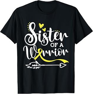 Sister Of A Warrior Sarcoma and Bone Cancer Awareness T-Shirt