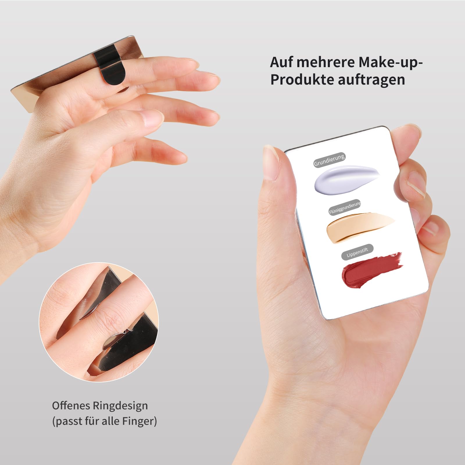 MSQ Pinceau de fond de teint ultra fin avec palette de fond de teint | pinceau de maquillage en poudre