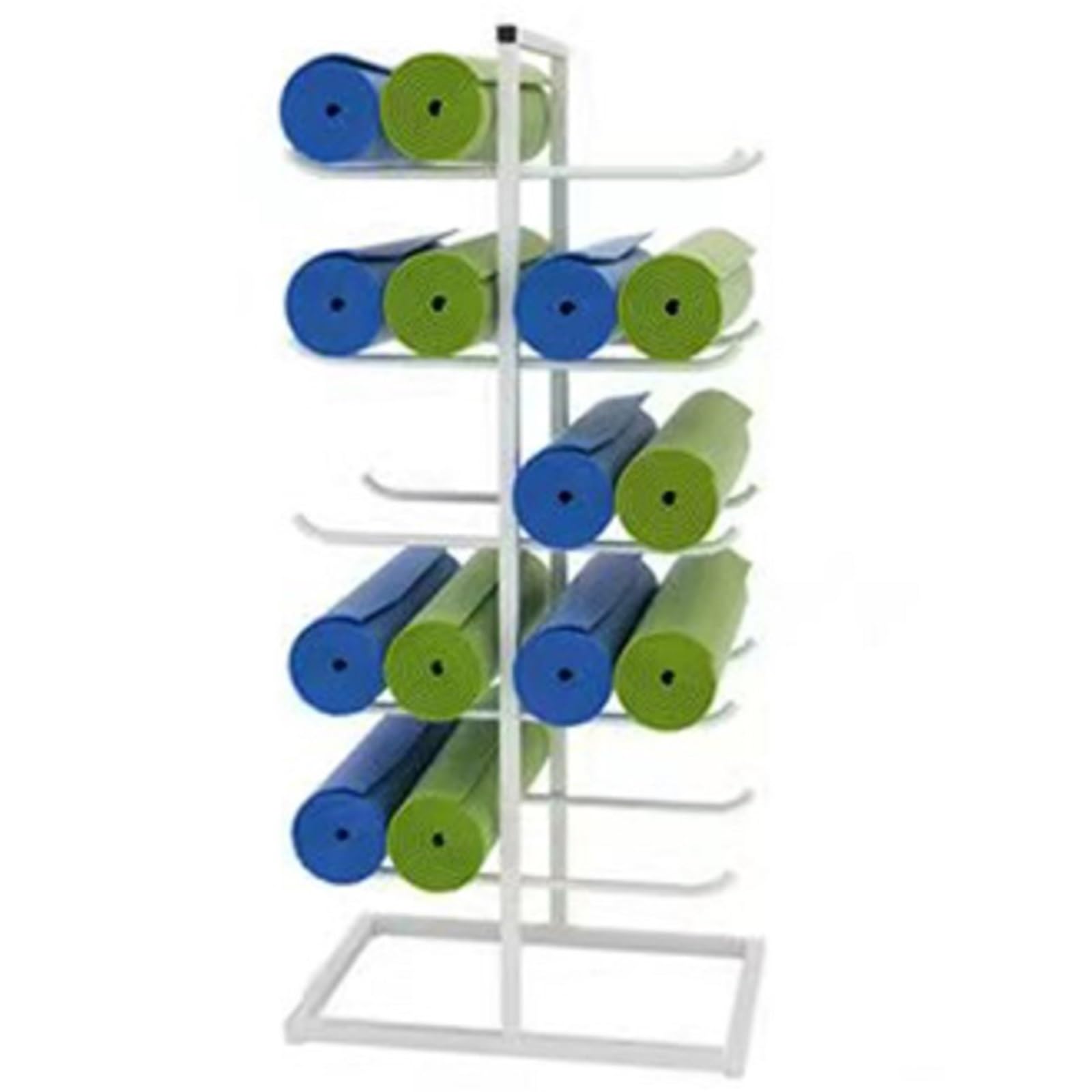 Uchwyt na matę do jogi, Premium Metal Storage Rack - Naścienny domowy organizer siłowni do mat do jogi, ręczników, toreb, opasek oporowych, sprzętu stojącego
