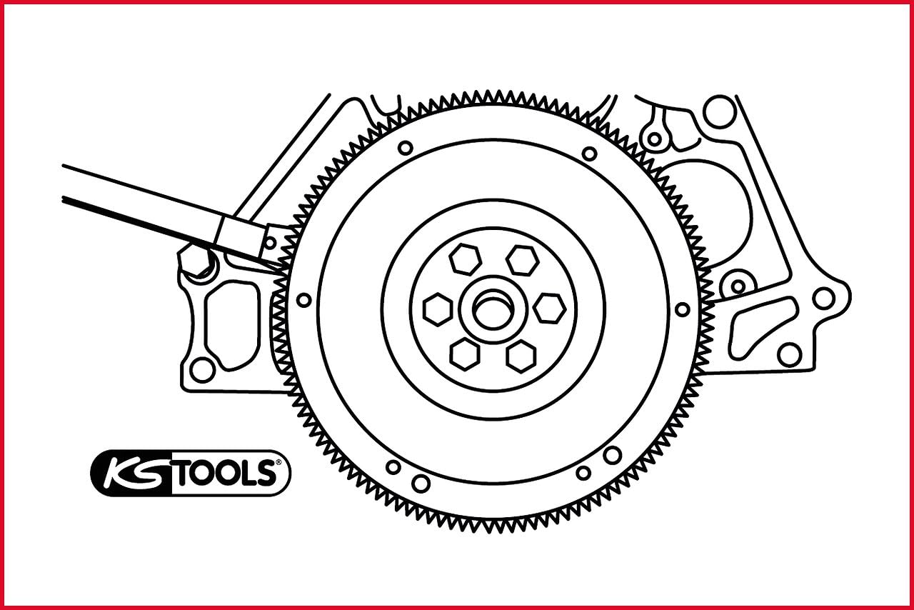 KS Tools 150.2438 Schwungrad-Halteschlüssel, 255mm