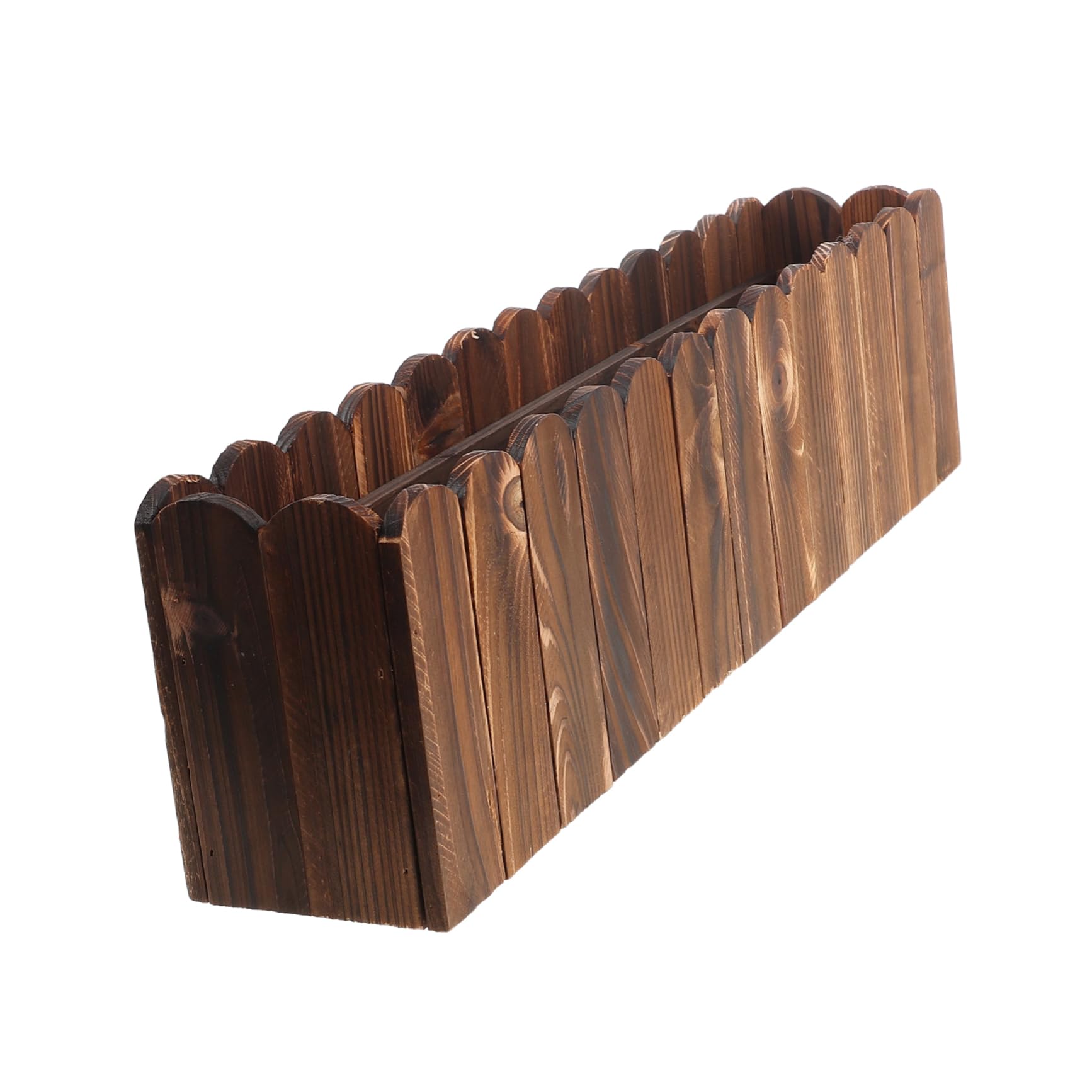 Jardinière en bois d'extérieur piquet pour fleurs et légumes marron