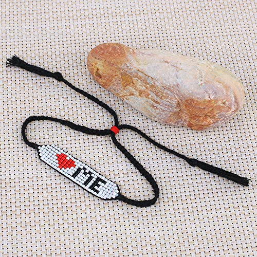 C·QUAN CHI Bracelets En Perlé Pour Les Femmes Bracelet Manchette En Perles De Rocaille Boho Bijoux à Pampilles à Armure Réglable De Gland Bijoux Cordon De Poignet Pour D – Image 5