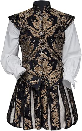 CosplayDiy Tudors Men Style Outfit Henry Tudor Jerkin - View #12