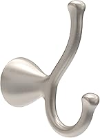 Delta Arvo ARV35-DN Double Towel Hook in SpotShield Brushed Nickel - Durable Bathroom Storage