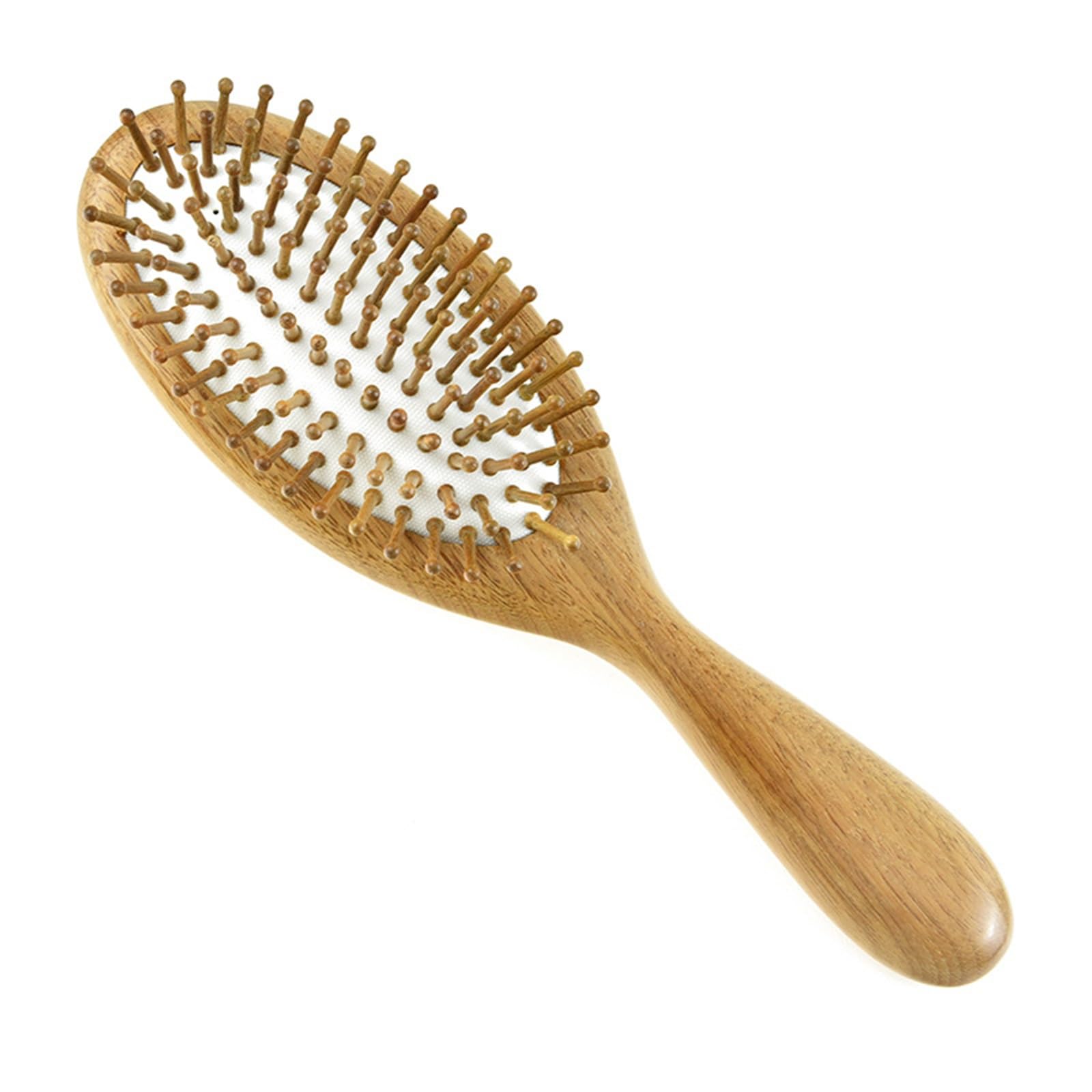 Peine de Madera Peine de masaje con cojín de aire de sándalo verde for el hogar, peine grande for cabello largo y rizado femenino.(1)